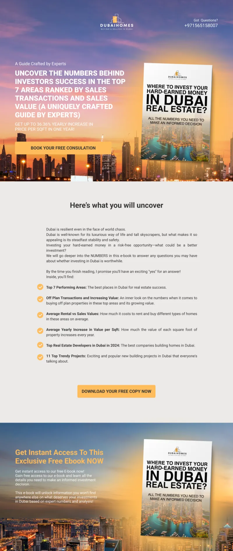 Dubai Homes Landing Page