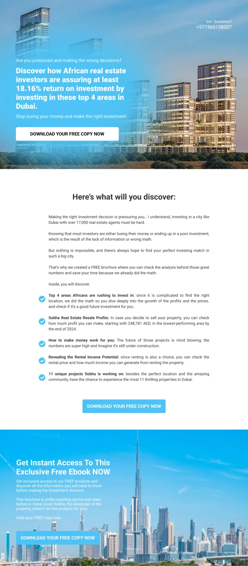 Sobha One Opt-in Page